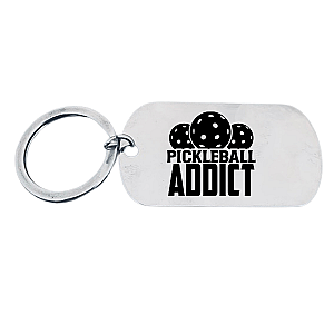 Pickleball Addict Keychain