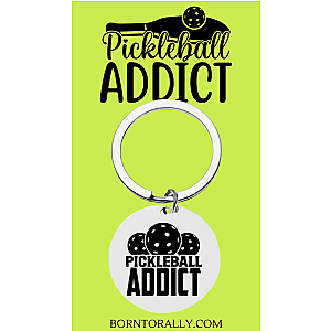 Pickleball Addict Keychain