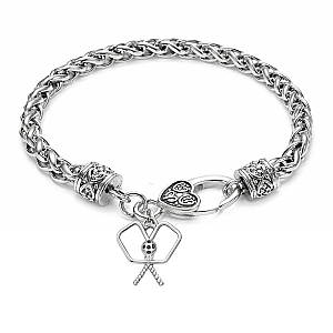 Pickleball Braided Chain Bracelet- Pick Charm