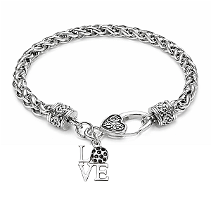 Pickleball Braided Chain Bracelet- Pick Charm