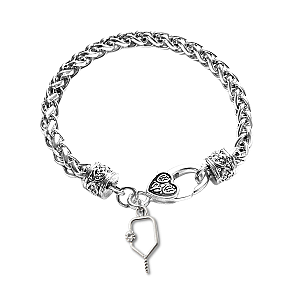 Pickleball Braided Chain Bracelet- Pick Charm