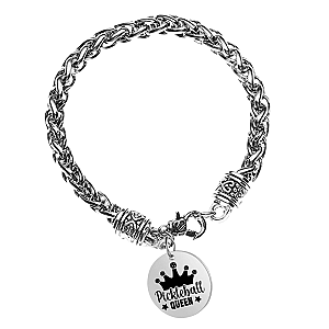 Pickleball Bracelet with Pickleball Queen Charm