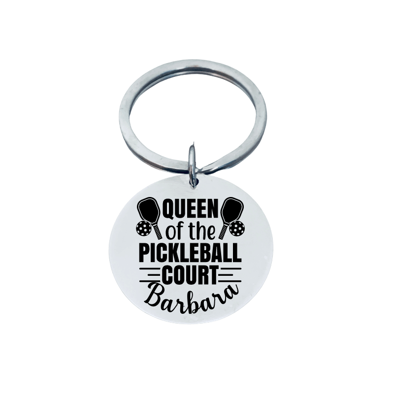 Personalized Pickleball Keychain - Queen of the Pickleball Court