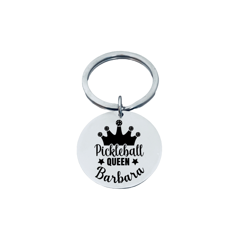Personalized Pickleball Queen Keychain