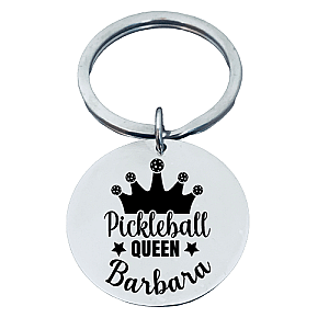 Personalized Pickleball Queen Keychain