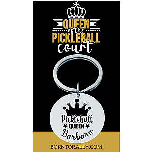 Personalized Pickleball Queen Keychain