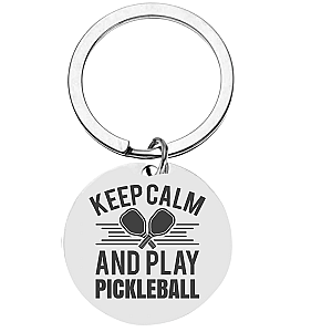 Pickleball Keep Calm Keychain