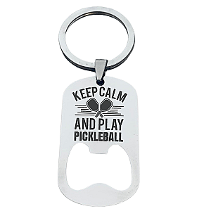 Pickleball Keep Calm Keychain