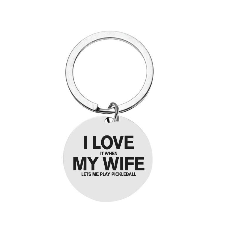 Pickleball Husband Keychain