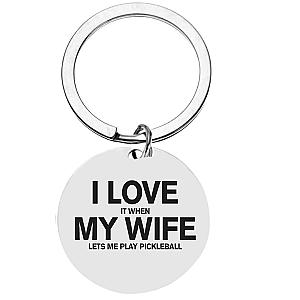 Pickleball Husband Keychain