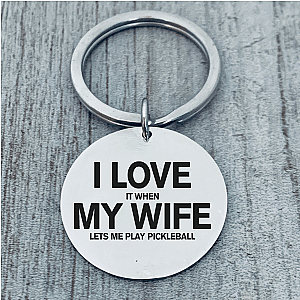 Pickleball Husband Keychain