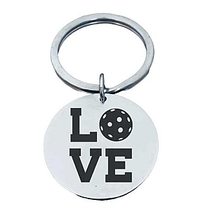 Love Pickleball Keychain