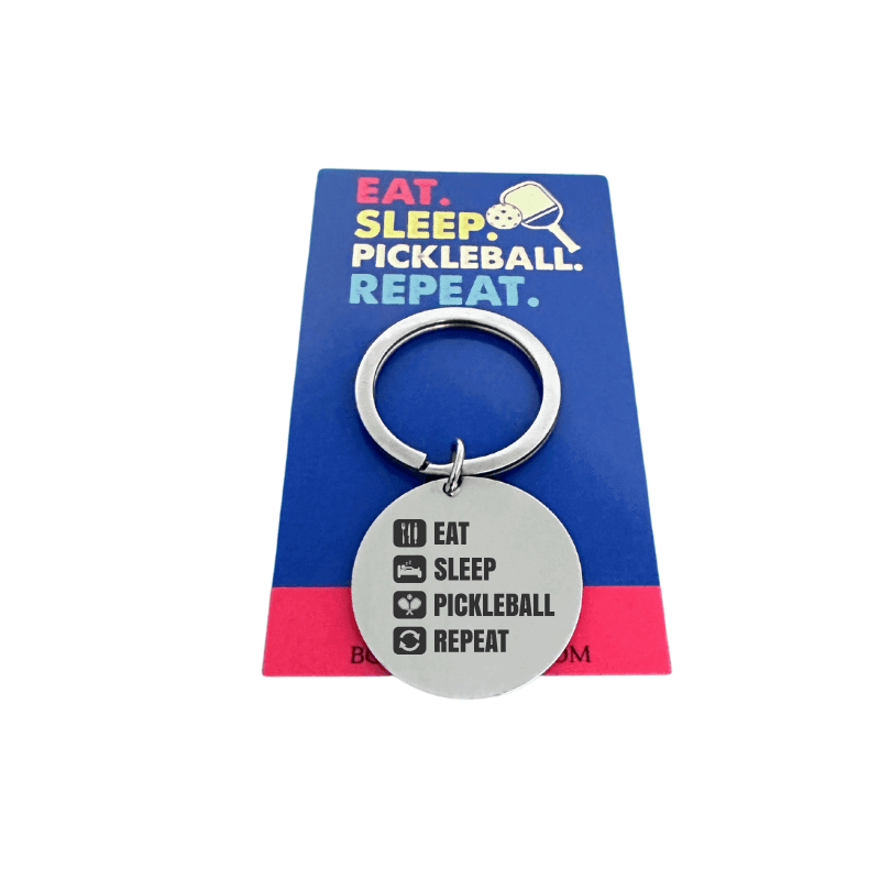Pickleball Keychain - Eat Sleep Pickleball Repeat