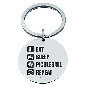 Pickleball Keychain - Eat Sleep Pickleball Repeat