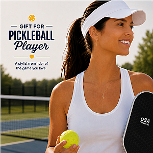 Pickleball Heart Dangle Earrings - Silver