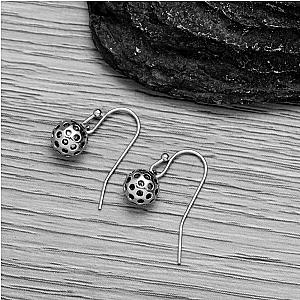Pickleball Dangle Earrings - Silver