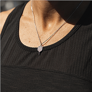 Pickleball CZ Paddle Necklace - Pick Color