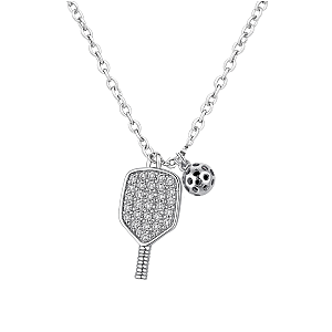 Dinkin’ Diamonds Pickleball Paddle Necklace- Pick Color