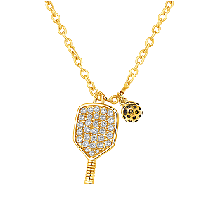 Dinkin’ Diamonds Pickleball Paddle Necklace- Pick Color