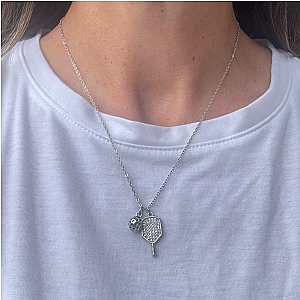 Dinkin’ Diamonds Pickleball Paddle Necklace- Pick Color