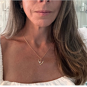 Heart of the Court Pickleball Necklace - Gold