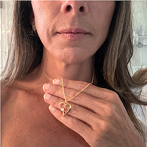 Heart of the Court Pickleball Necklace - Gold