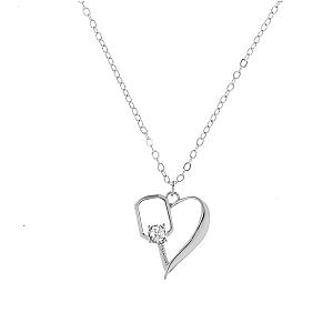 Heart of the Court Pickleball Necklace - Silver