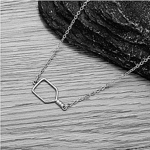 Cross Court Charmer Pickleball Necklace  - Silver