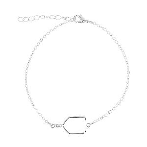 Pickleball Paddle Bracelet - Silver