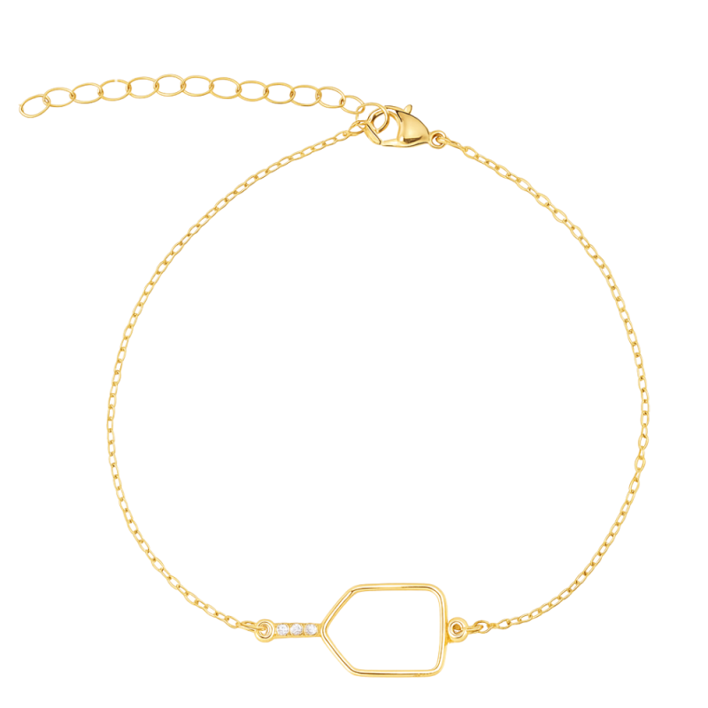 Pickleball Paddle Bracelet - Gold