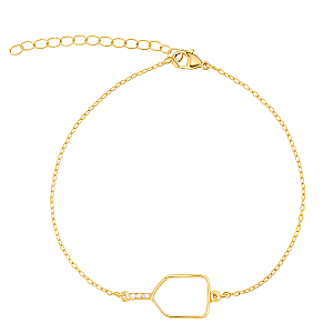 Pickleball Paddle Bracelet - Gold