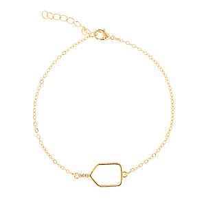 Pickleball Paddle Bracelet - Gold
