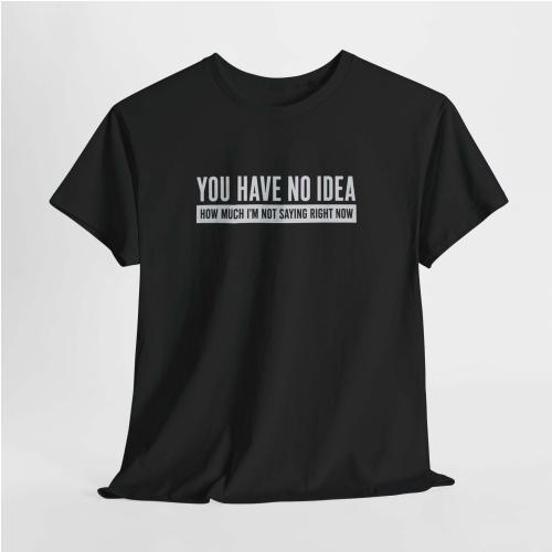 You Have No Idea T-Shirt | Funny Sarcastic Saying Gift