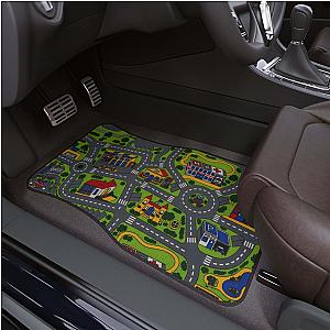 City Carpet Car Floor Mats | Retro 90s Road Map Set