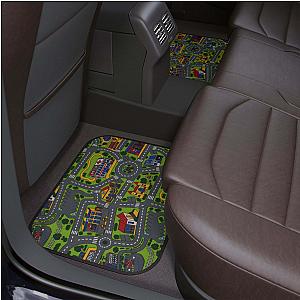 City Carpet Car Floor Mats | Retro 90s Road Map Set