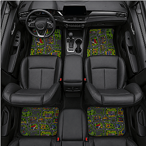 City Carpet Car Floor Mats | Retro 90s Road Map Set