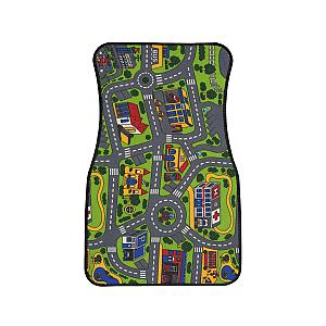 City Carpet Car Floor Mats | Retro 90s Road Map Set
