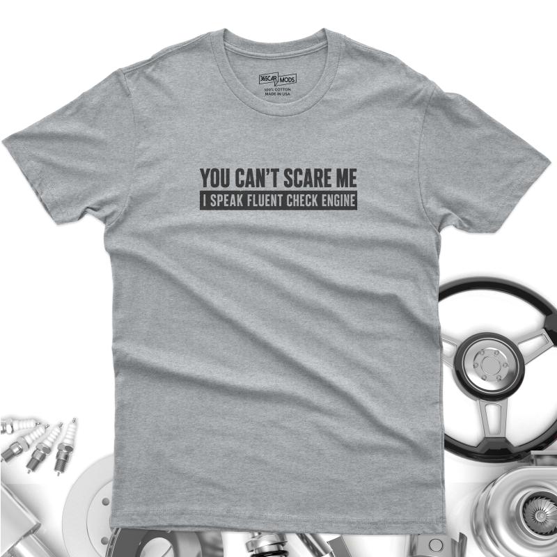 Minimalist Check Engine T-Shirt | Bold Car Repair Humor Tee