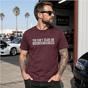 Minimalist Check Engine T-Shirt | Bold Car Repair Humor Tee