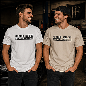 Minimalist Check Engine T-Shirt | Bold Car Repair Humor Tee