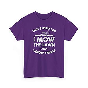 I Mow the Lawn and I Know Things T-Shirt | Funny Lawn Care Gift