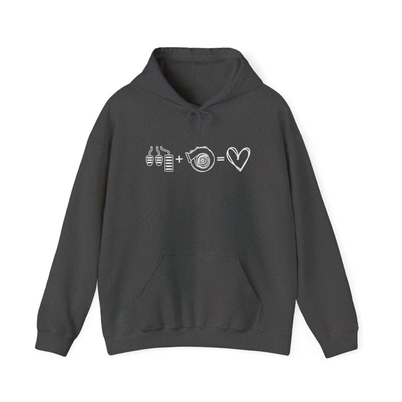 3 Pedals Plus Turbo Equals Love Hoodie | Car Guy Gift
