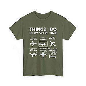 Things I Do in My Spare Time Aviation T-Shirt | Funny Pilot Gift