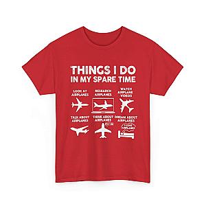 Things I Do in My Spare Time Aviation T-Shirt | Funny Pilot Gift