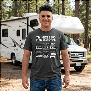 RV Enthusiast Things I Do In My Spare Time T-Shirt | Camping Tee