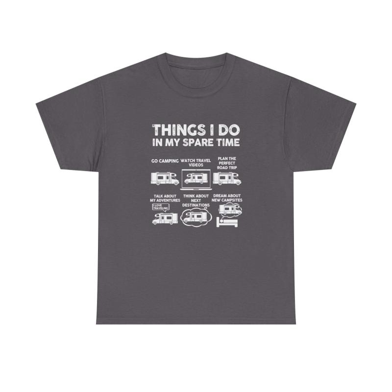 RV Enthusiast Things I Do In My Spare Time T-Shirt | Camping Tee