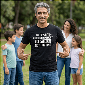 My Favorite Childhood Memory is My Back Not Hurting T-Shirt | Funny Aging Gift