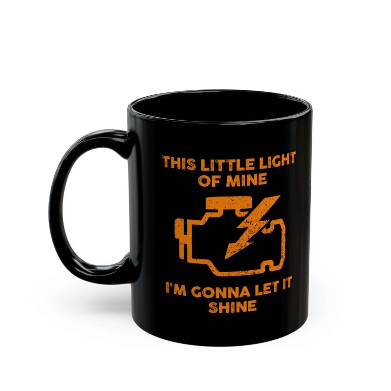 Check Engine Light Coffee Mug | Funny Car Guy Gift