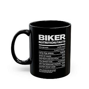 Biker Nutrition Facts Coffee Mug | Funny Motorcycle Rider Gift