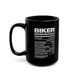 Biker Nutrition Facts Coffee Mug | Funny Motorcycle Rider Gift